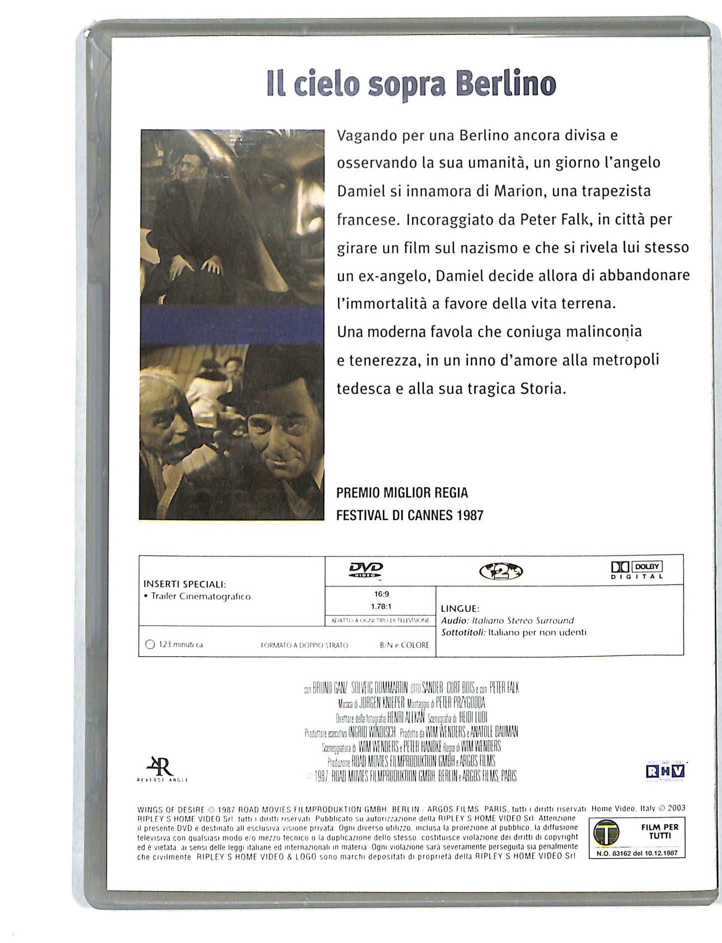 EBOND Il cielo sopra Berlino EDITORIALE DVD DB812738