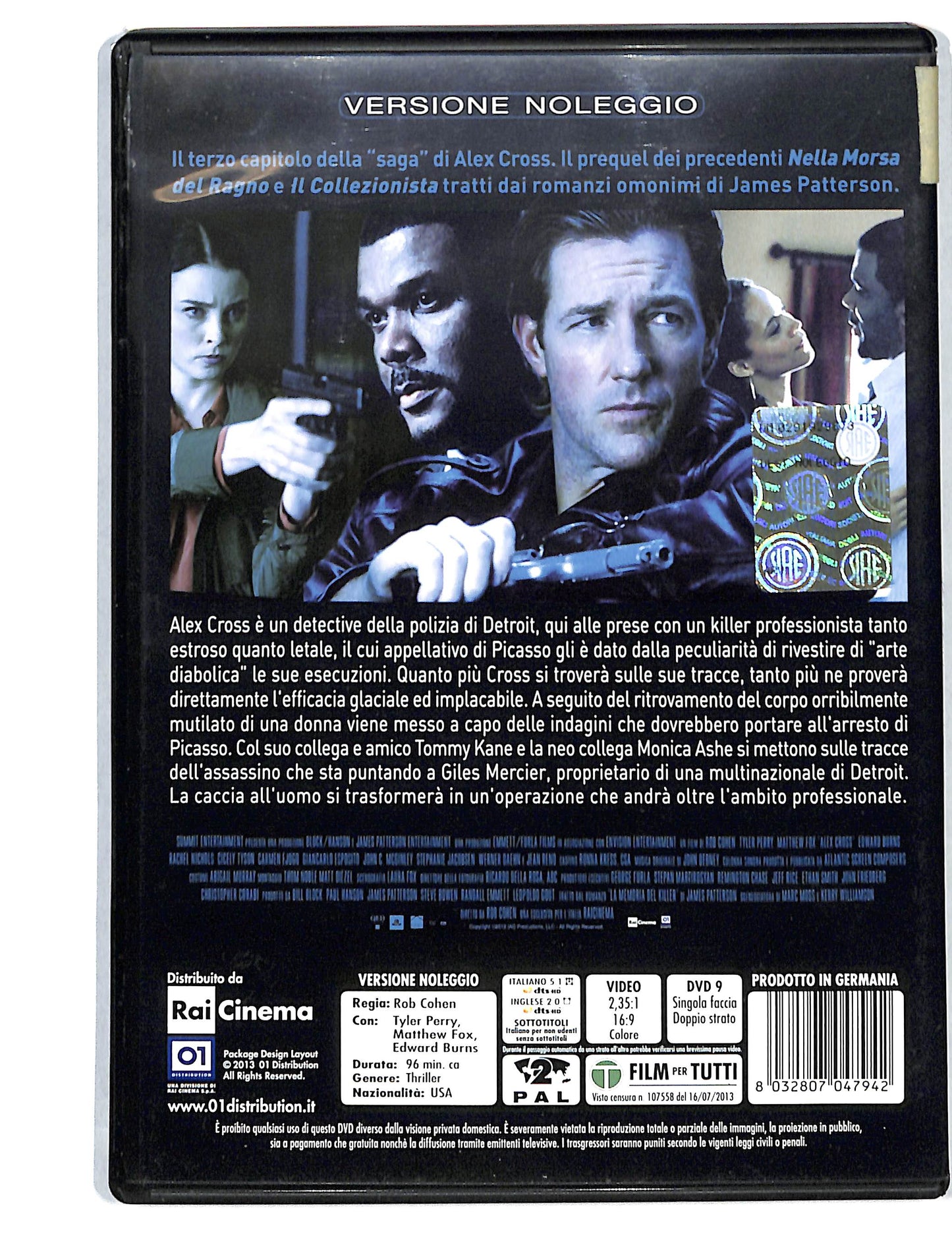 EBOND Alex Cross La Memoria Del Killer NOLEGGIO DVD DB812743