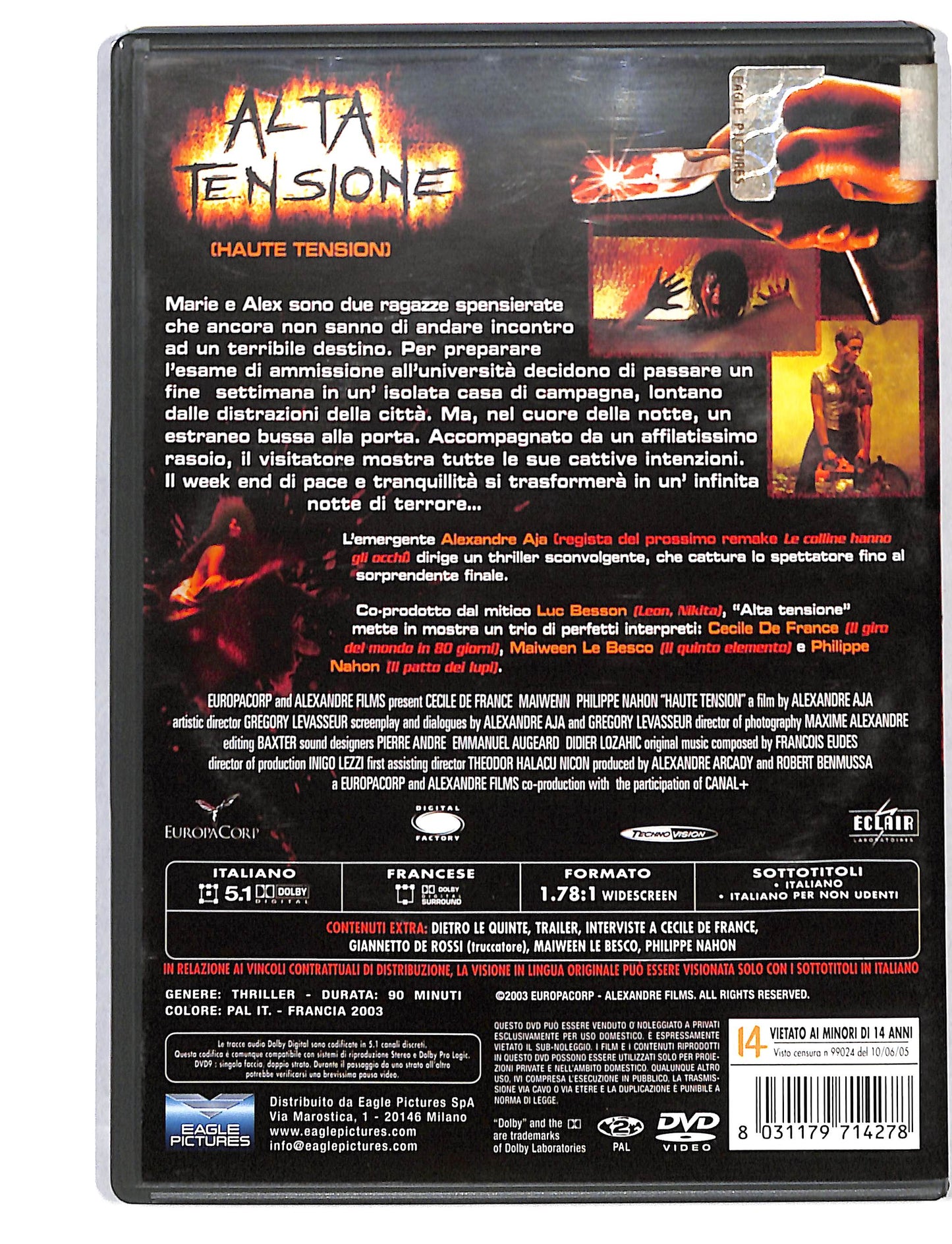 EBOND Alta Tensione NOLEGGIO DVD DB812746