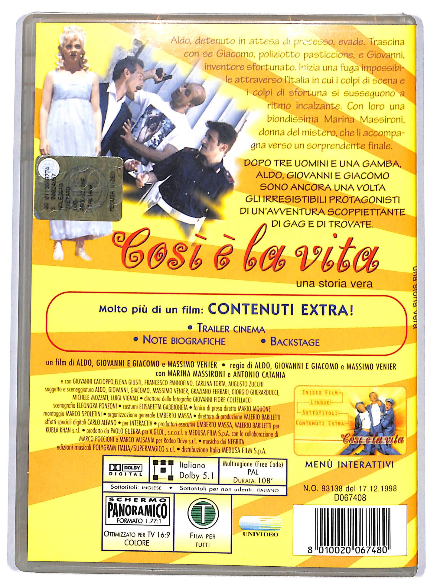EBOND cosi e la vita NOLEGGIO DVD DB813646