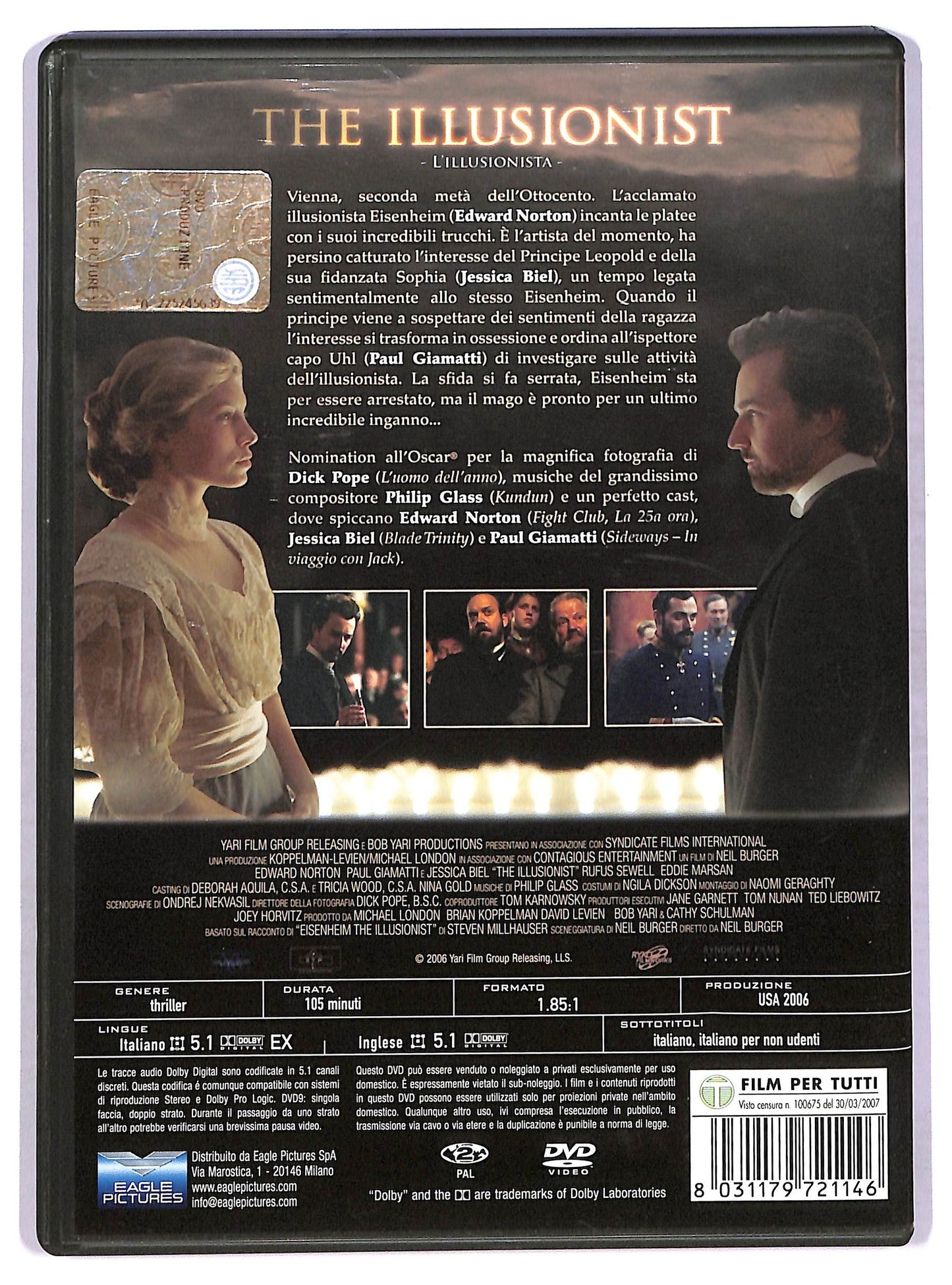 EBOND the illusionist - l'illusionista NOLEGGIO DVD DB813662