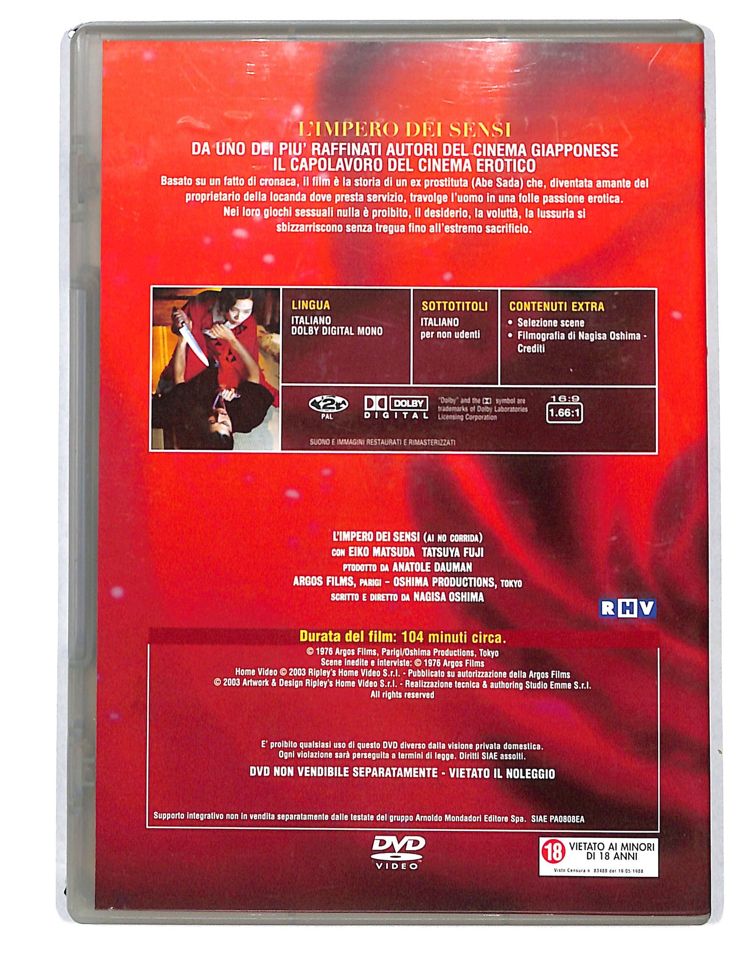 EBOND L'impero dei sensi EDITORIALE DVD DB813865
