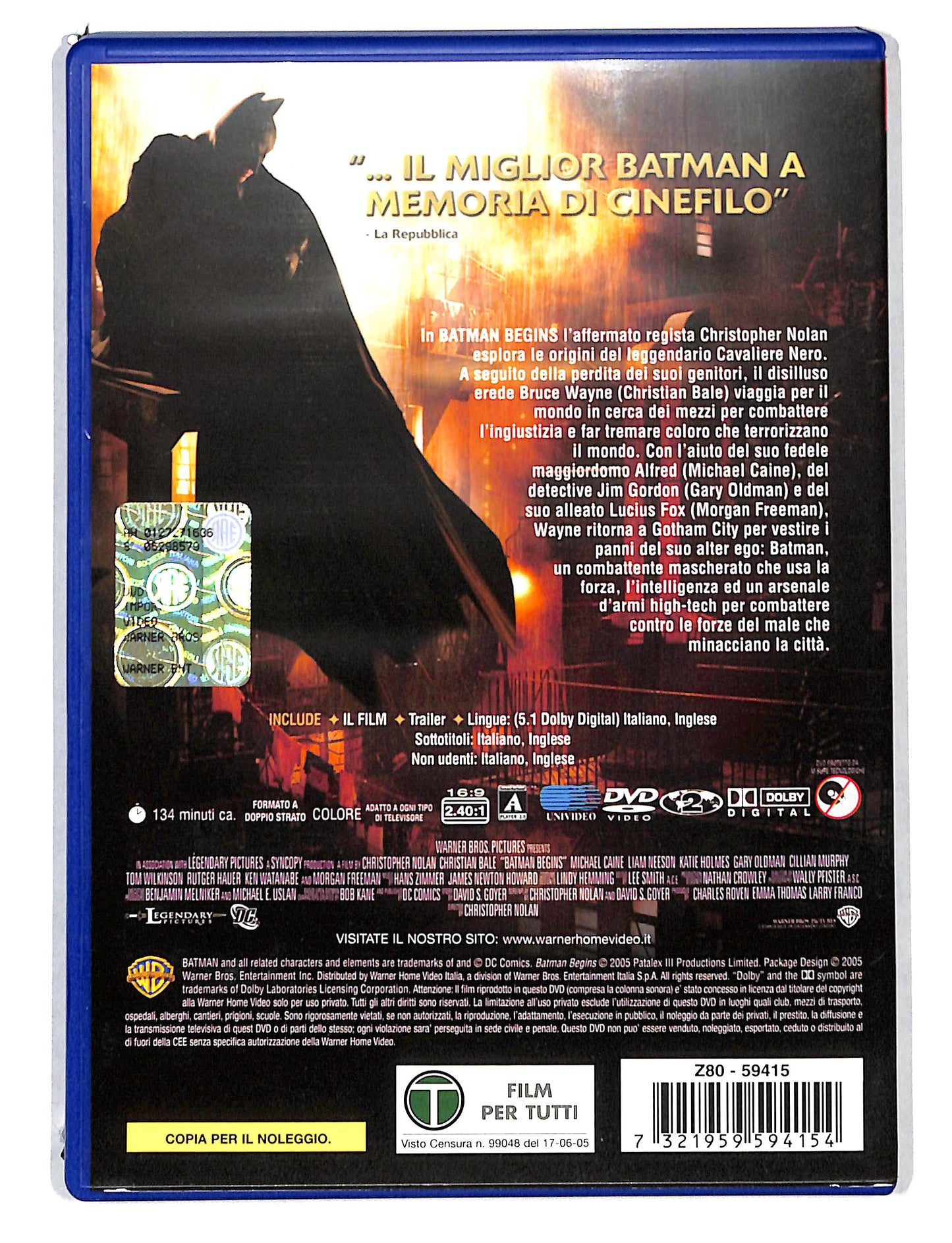 EBOND Batman begins NOLEGGIO DVD DB814301