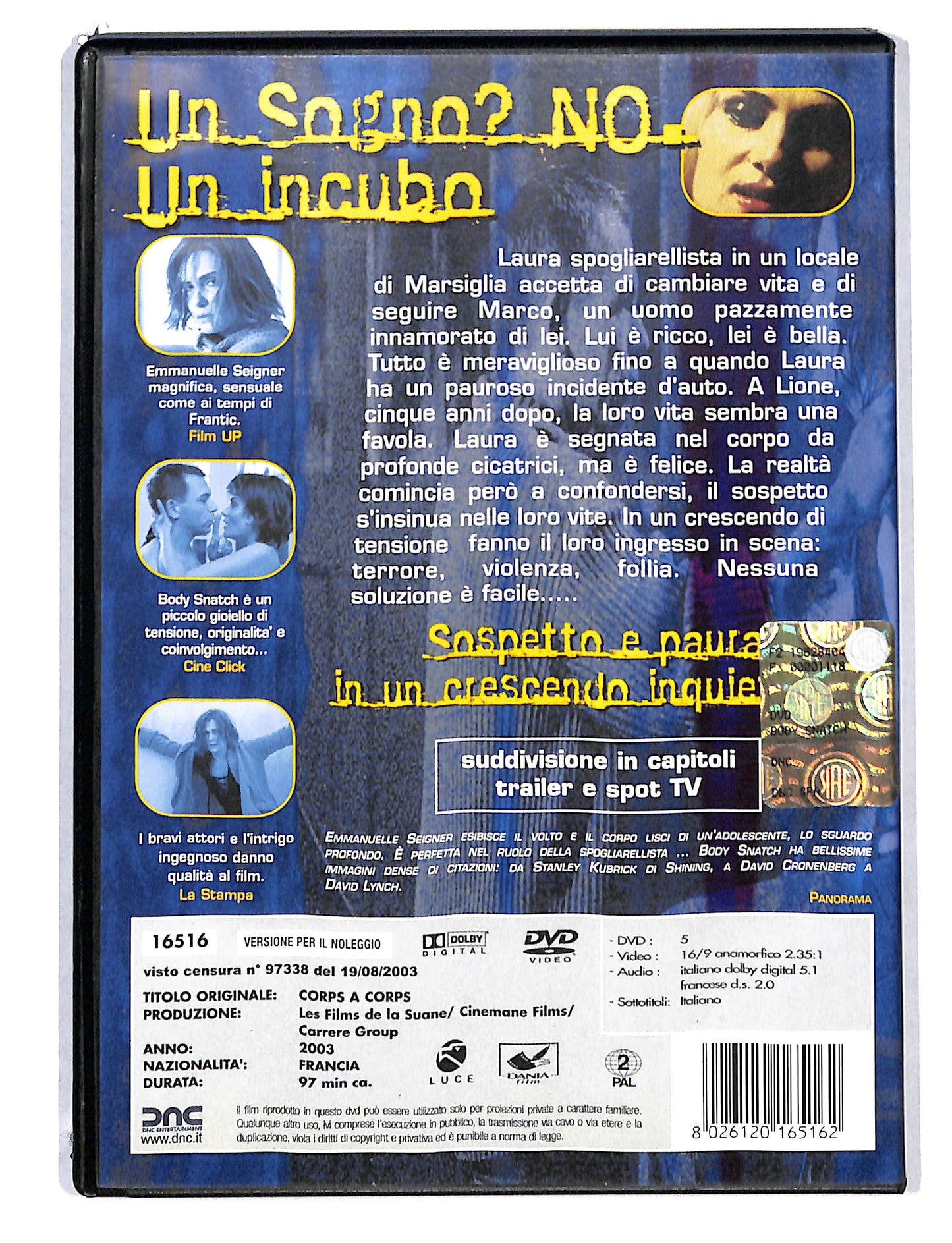EBOND Body snatch NOLEGGIO DVD DB814334