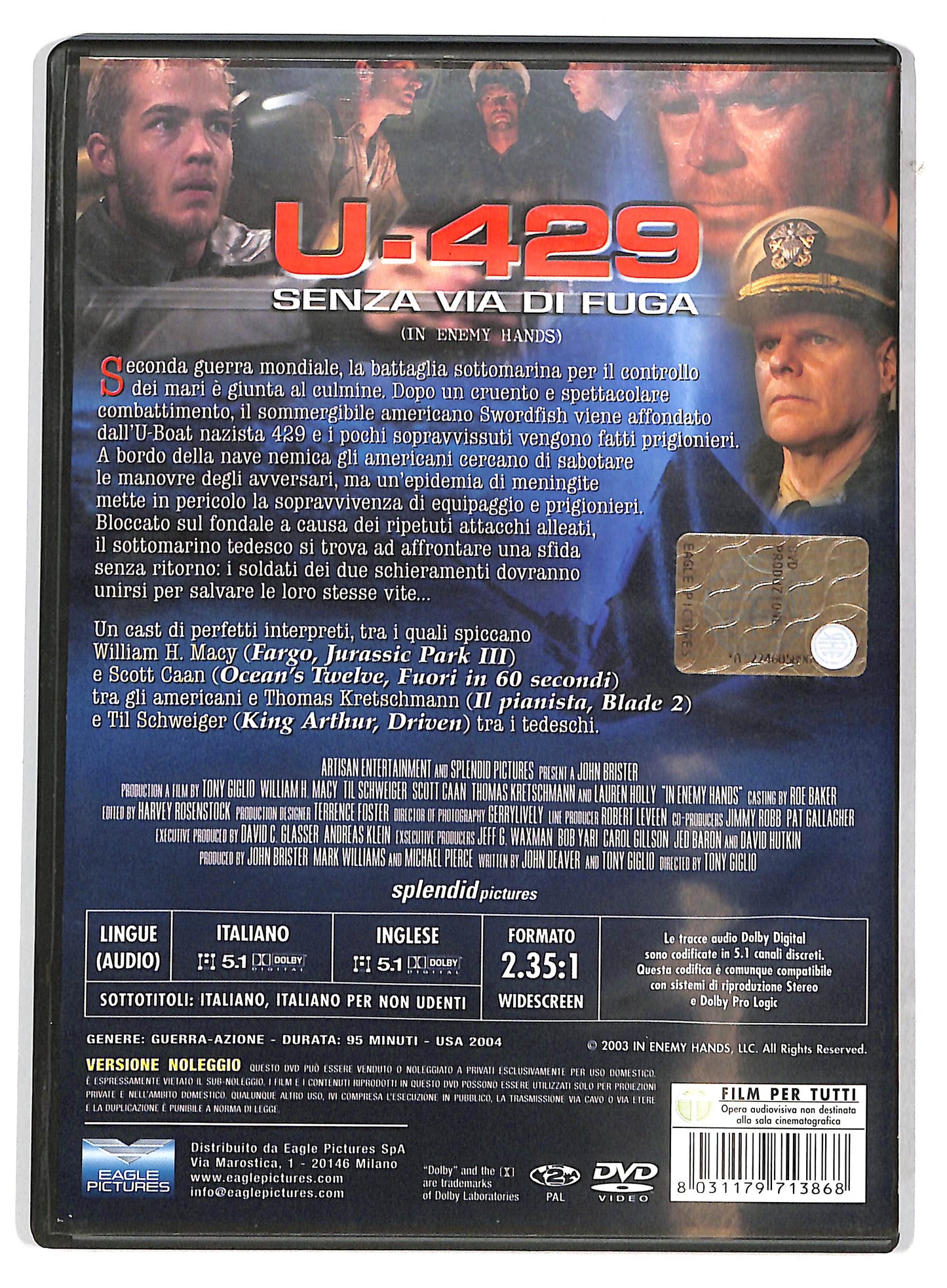 EBOND U-429 - Senza via di fuga NOLEGGIO DVD DB814607
