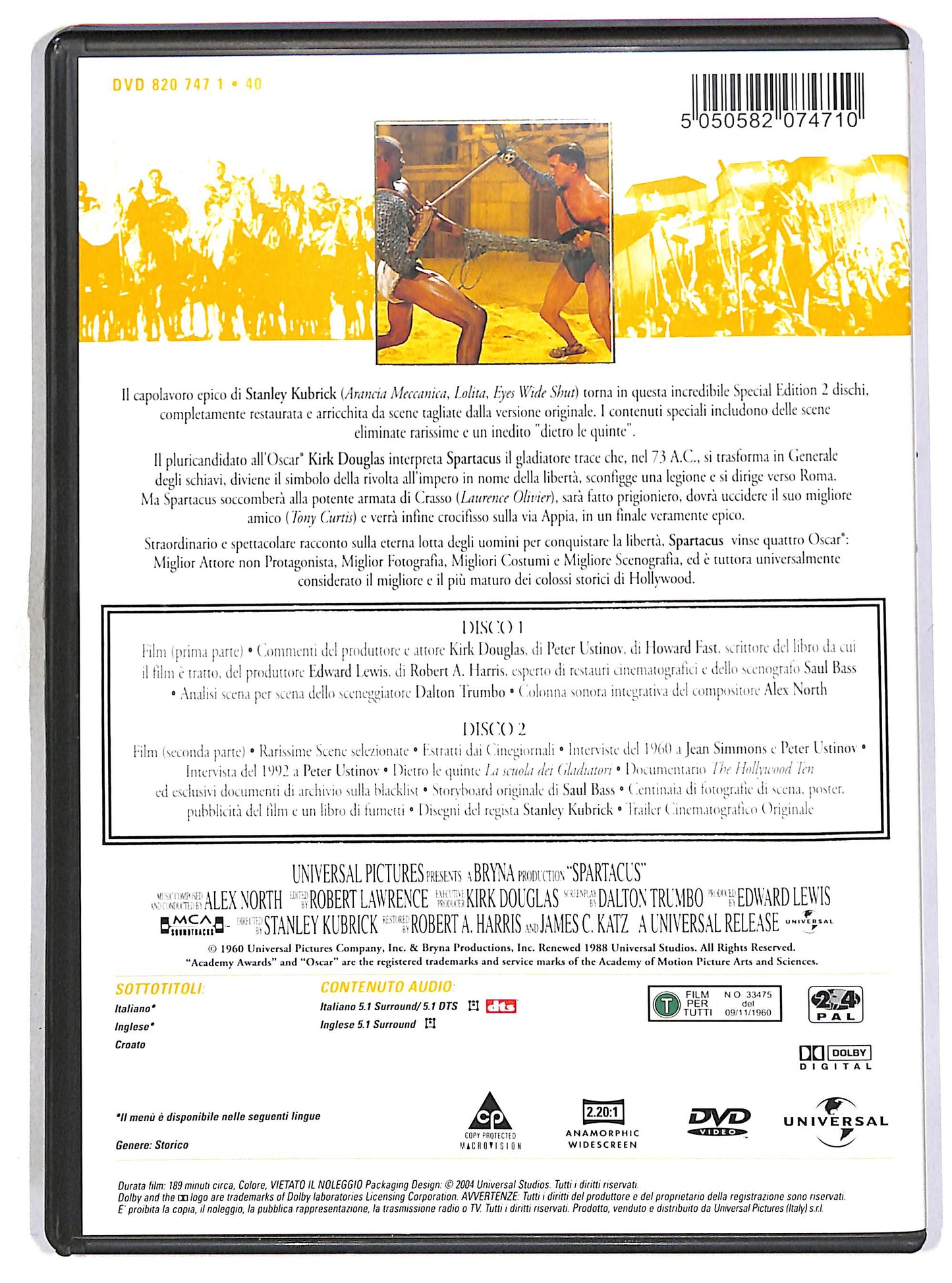 EBOND Spartacus (2 dischi) EDIZIONE SPECIALE DVD DB815324