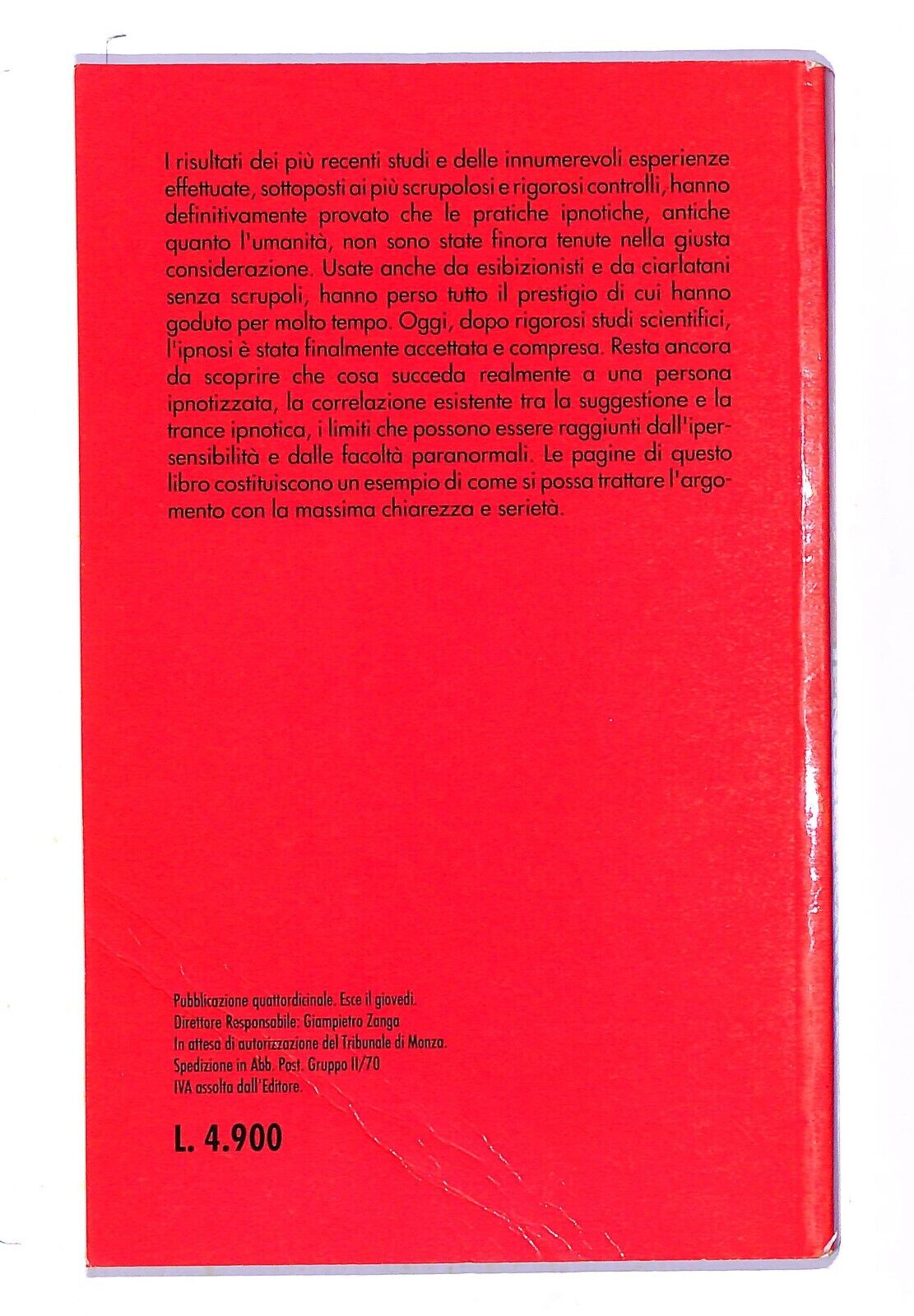 EBOND I Libri De L'ignoto - Ipnosi Pratica Vol.1 Libro LI003354