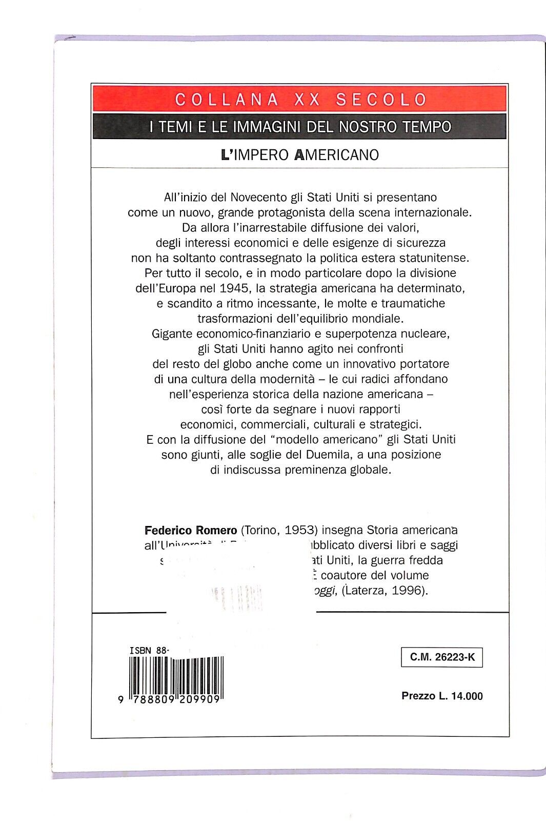EBOND L' Impero Americano Gli Usa Potenza Mondiale Libro LI003452
