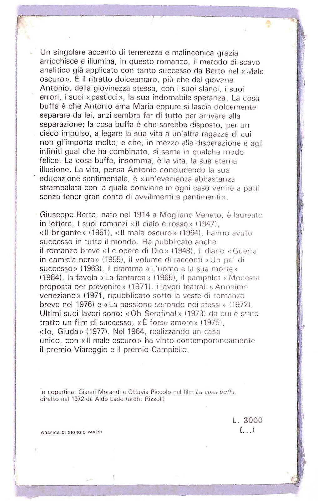 EBOND Giuseppe Berto La Cosa Buffa Libro LI003558