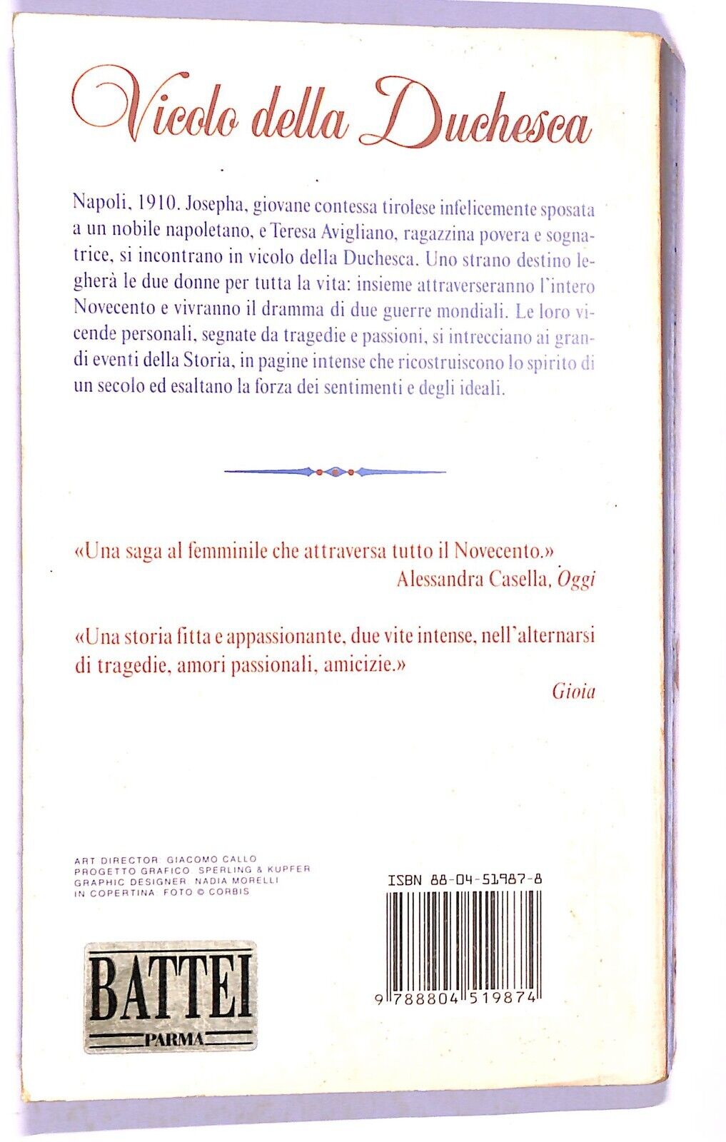EBOND Vicolo Della Duchesca Di Sveva Casati Modignani Libro LI003610