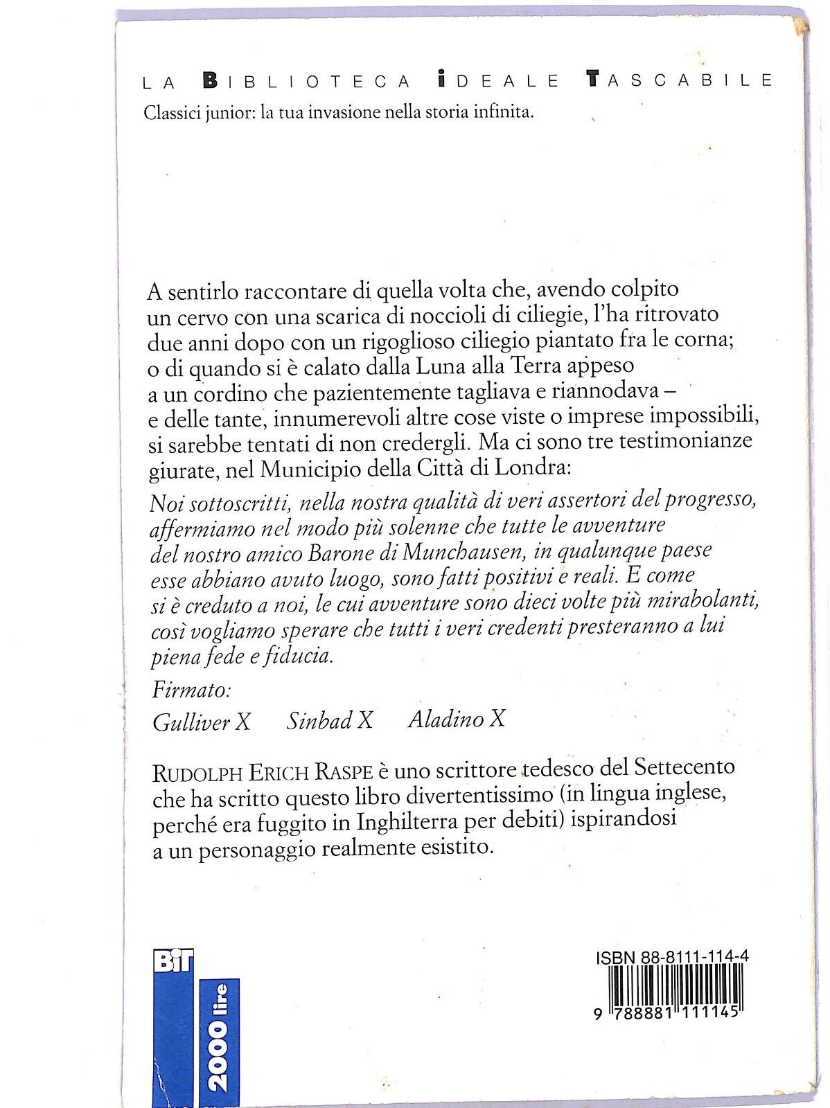 EBOND Le Avventure Del Barone Di Munchausen Libro LI004007