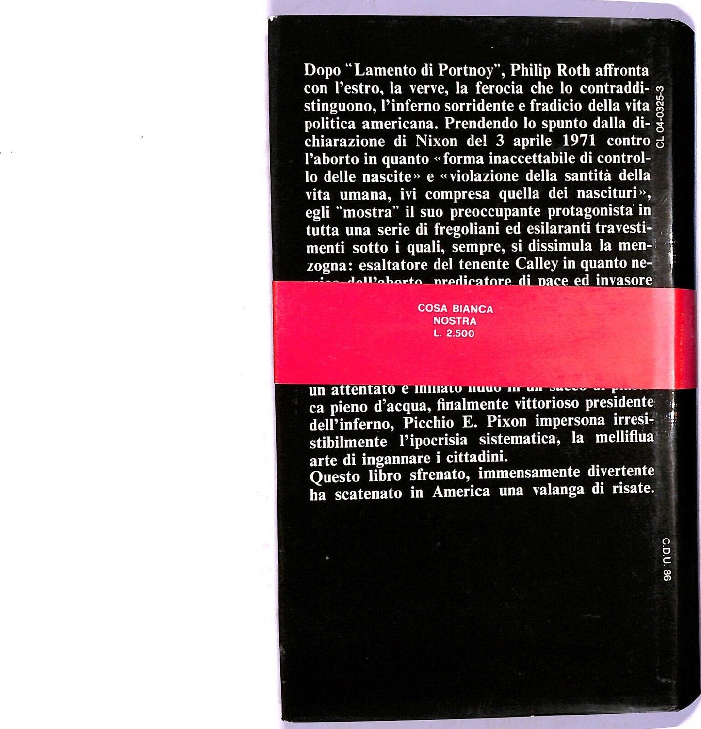 EBOND Cosa Bianca Nostra Philip Roth Libro LI004065