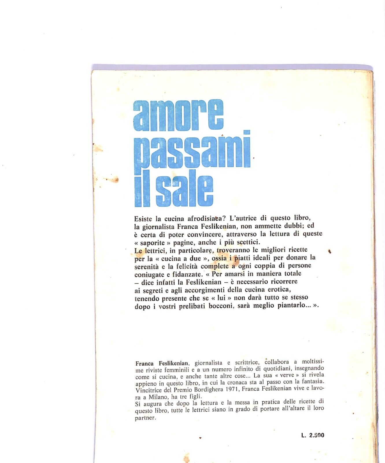 EBOND Amore Passami Il Sale Libro LI004458