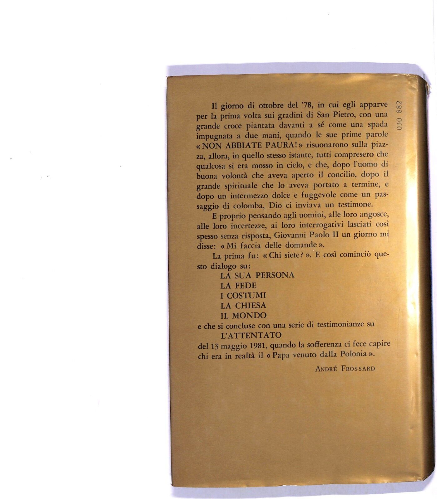 EBOND Giovanni Paolo Ii Non Abbiate Paura Libro LI004807