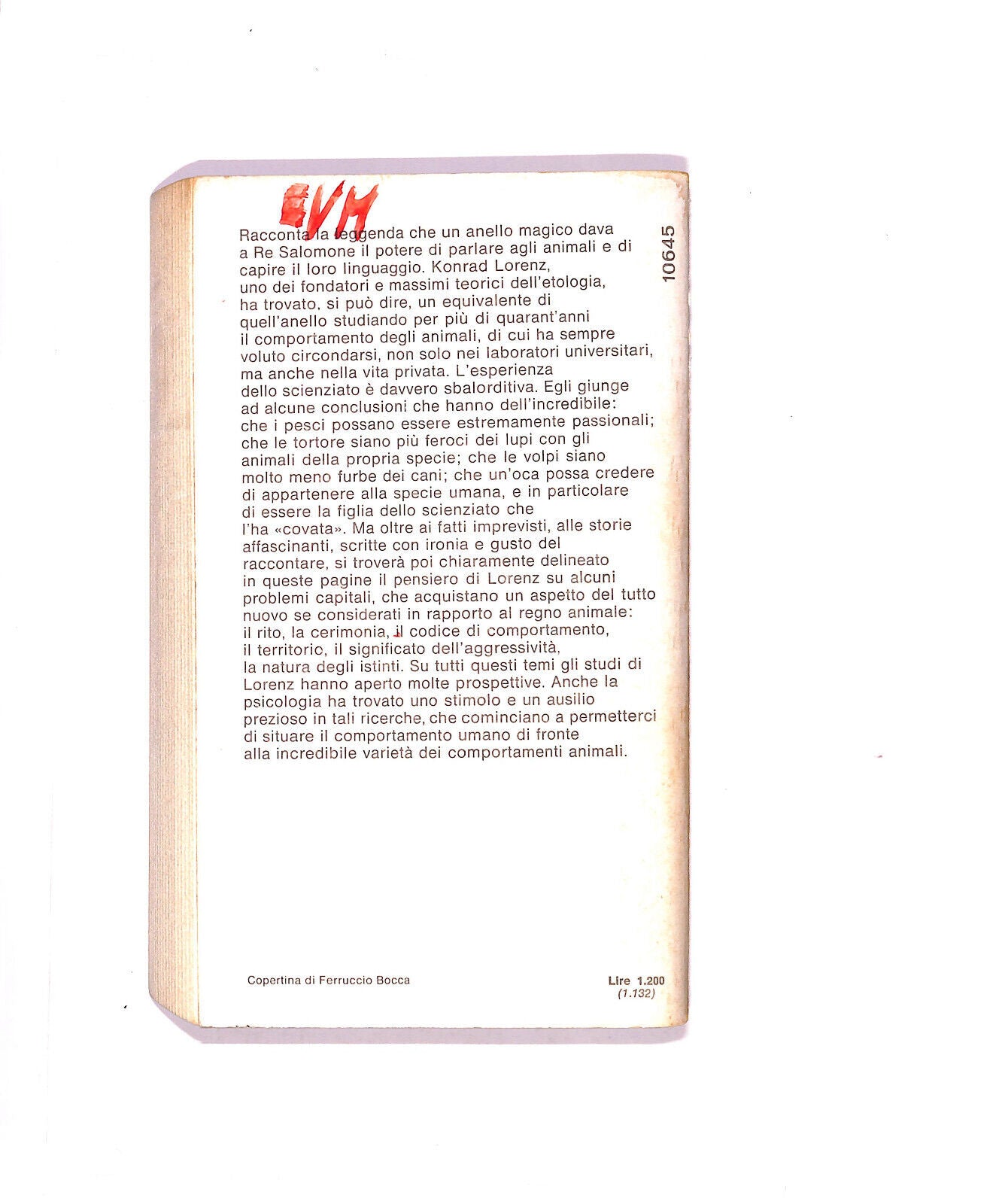 EBOND L'anello Di Re Salomone Libro LI005762