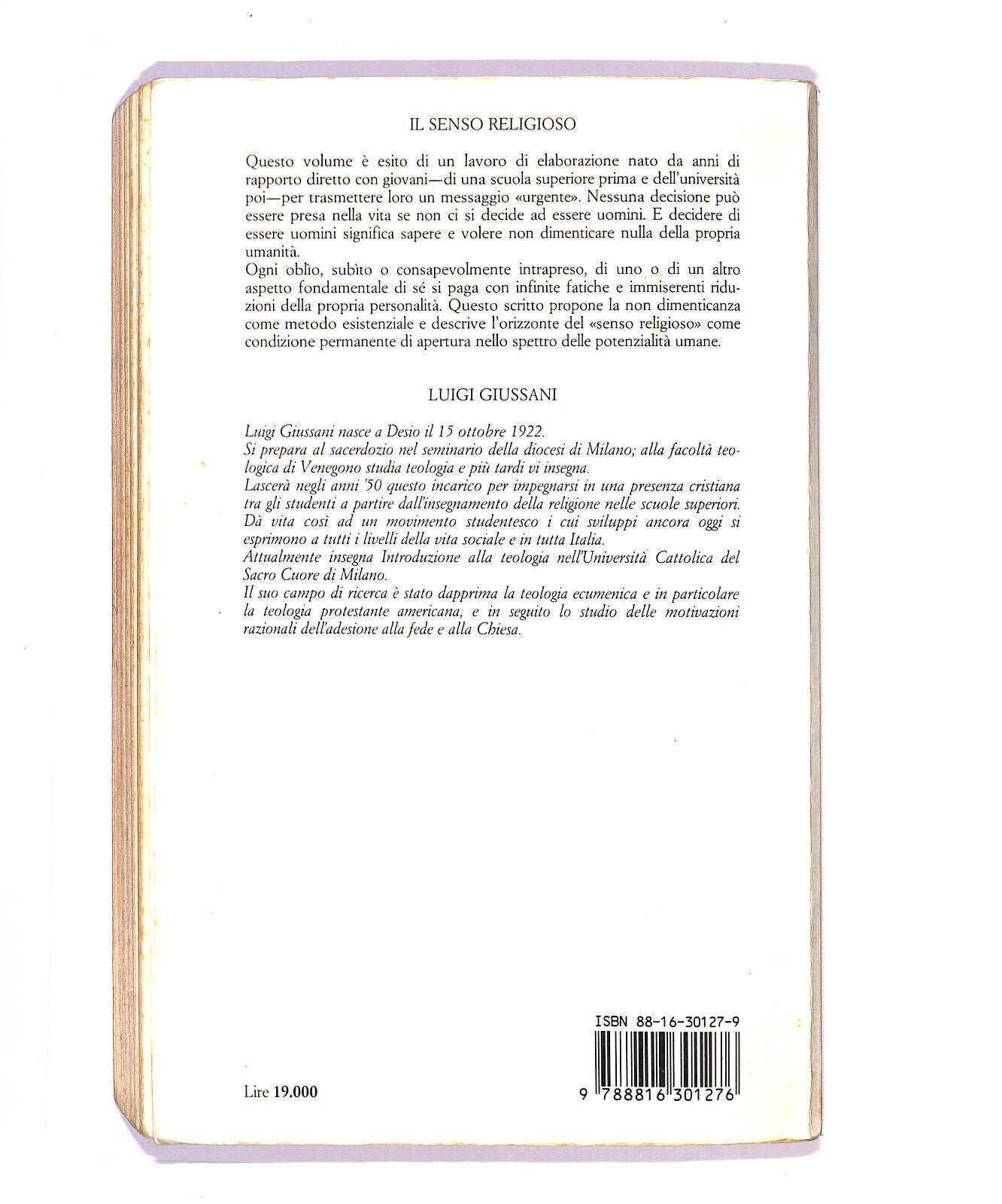 EBOND Il Senso Religioso Libro LI005809