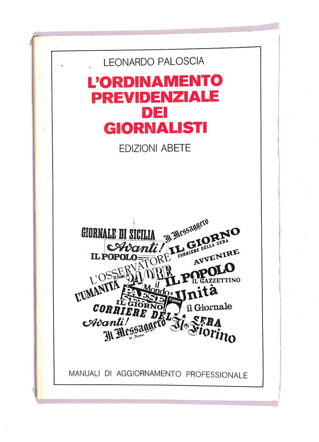 EBOND L'ordinamento Previdenziale Dei Giornalisti Libro LI006508