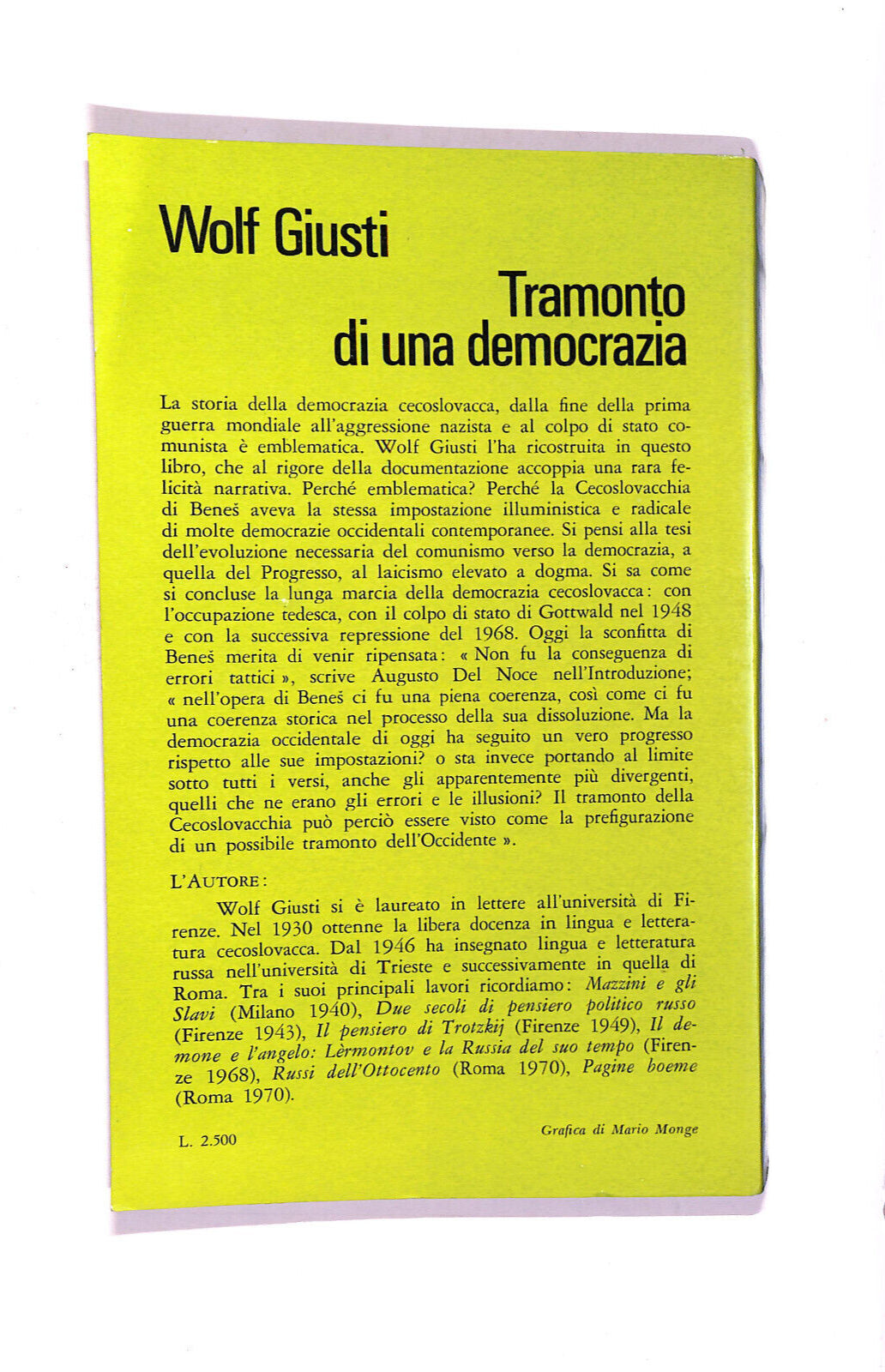 EBOND Tramonto Di Una Democrazia Libro LI006552