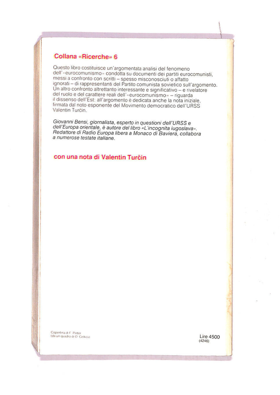 EBOND Mosca e L'euro Comunismo Libro LI006652