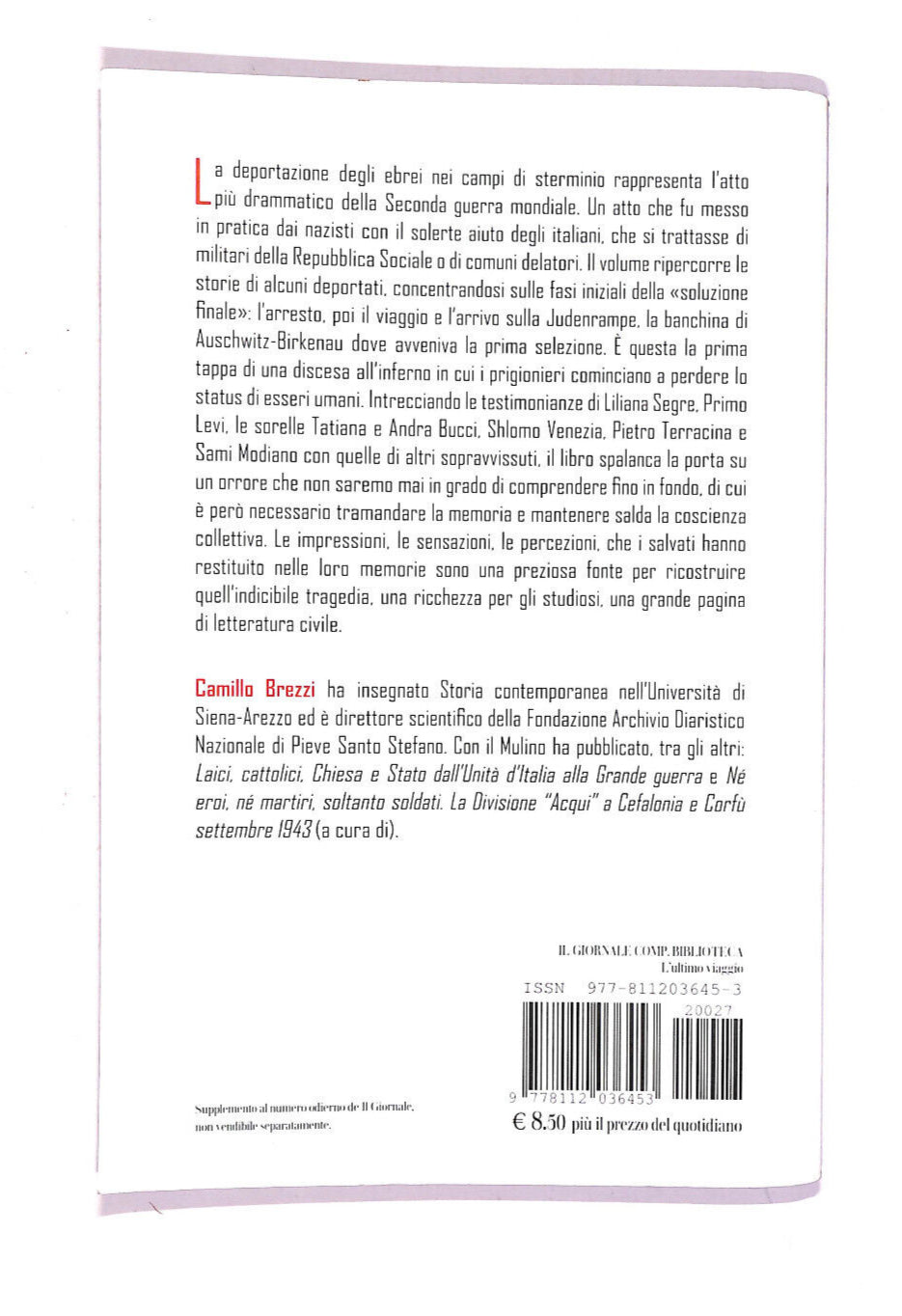 EBOND L'ultimo Viaggio Libro LI006906