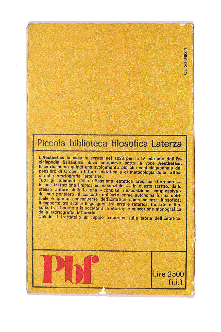 EBOND Aesthetica In Nuce Libro LI007053
