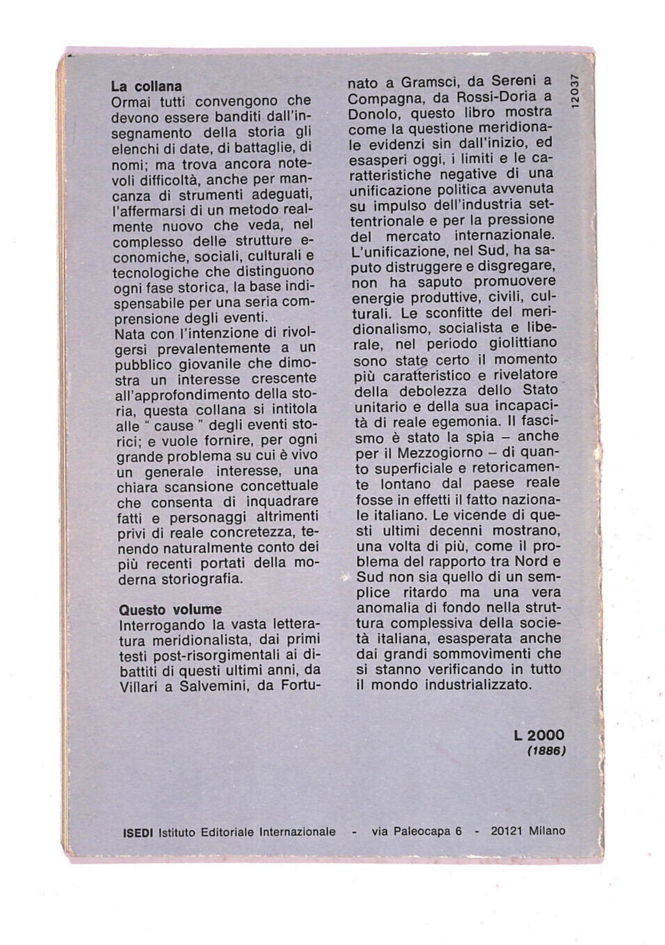 EBOND Le Cause Della Questione Meridionale Libro LI007156