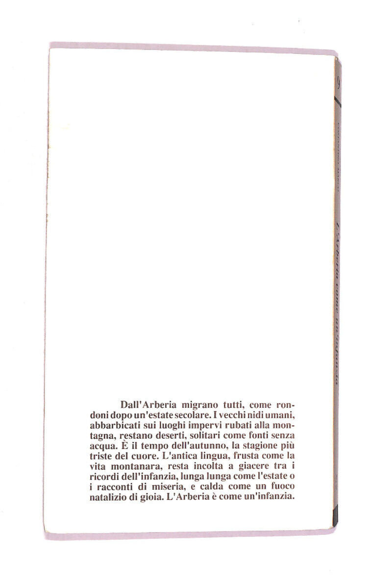 EBOND L'arberia Come Un'infanzia Libro LI007659