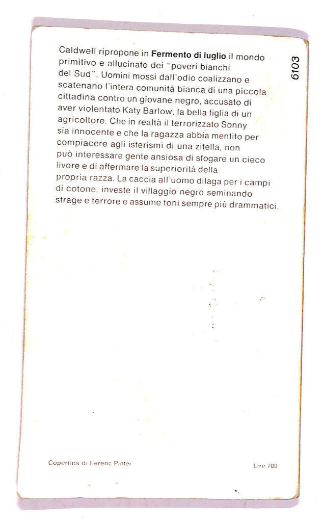 EBOND Fermento Di Luglio Libro LI008152