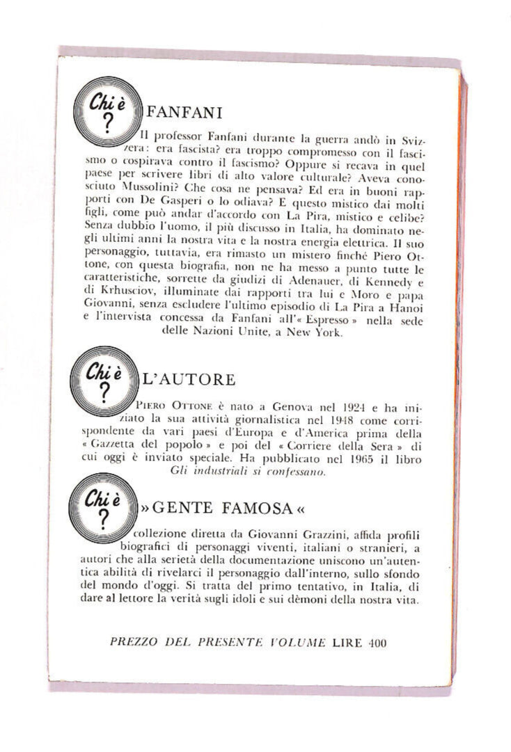 EBOND Gente Famosa Fanfani Libro LI011252