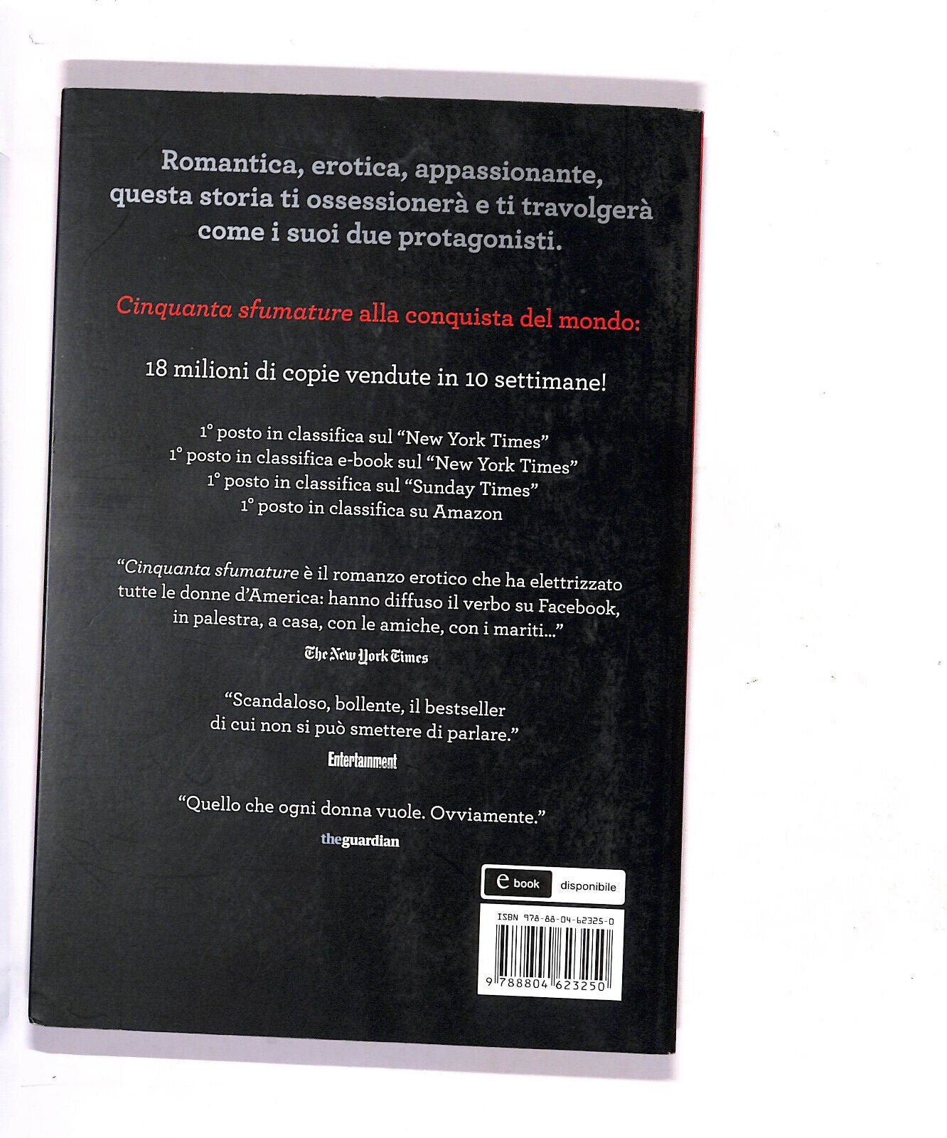 EBOND Cinquanta Sfumature Di Rosso Libro LI011653