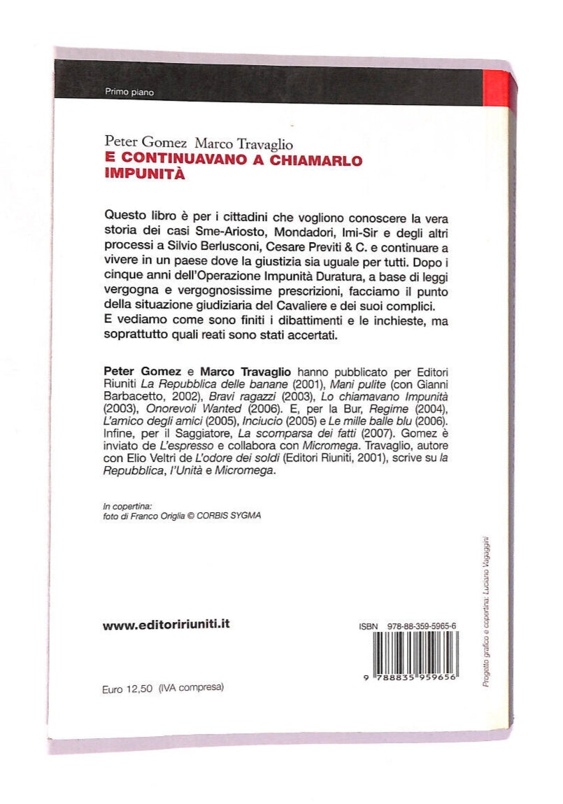 EBOND E Continuavano a Chiamarlo Impunita Libro LI011958