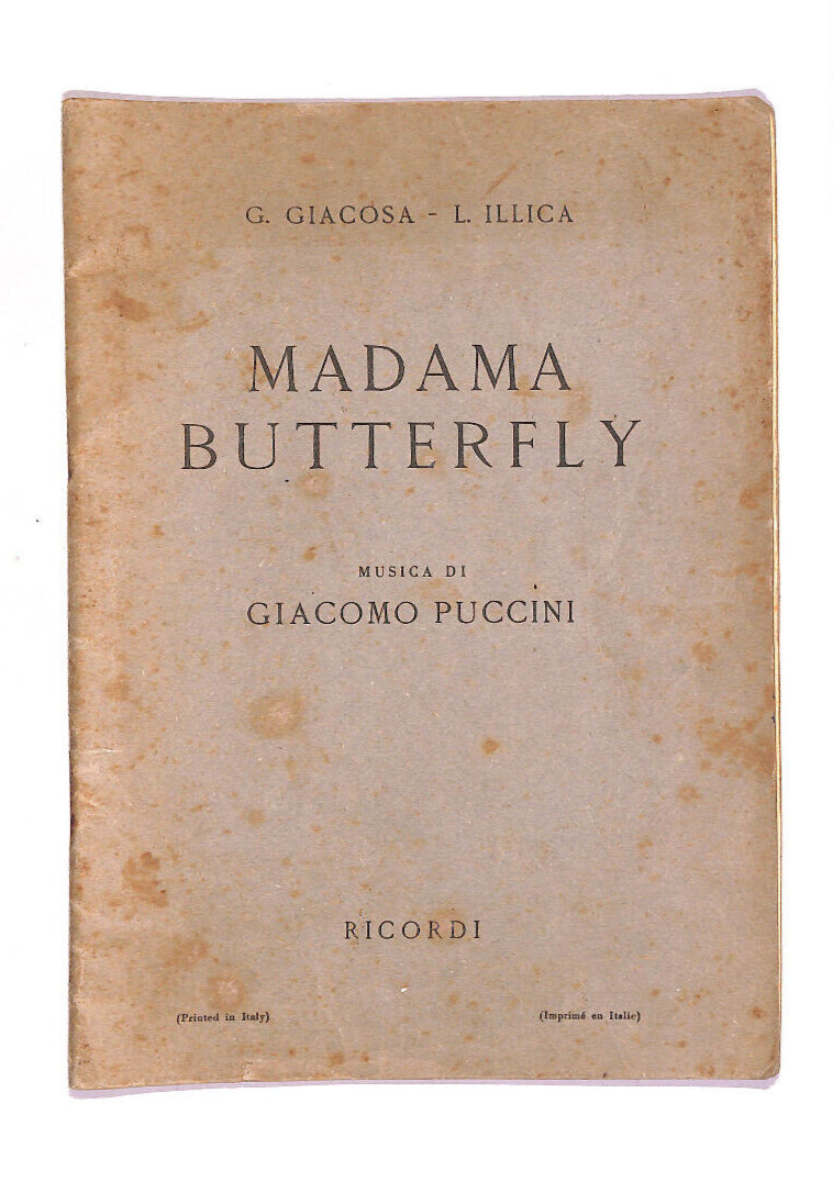 EBOND Madama Butterfly Edizioni Ricordi 1944 Libro LI013023