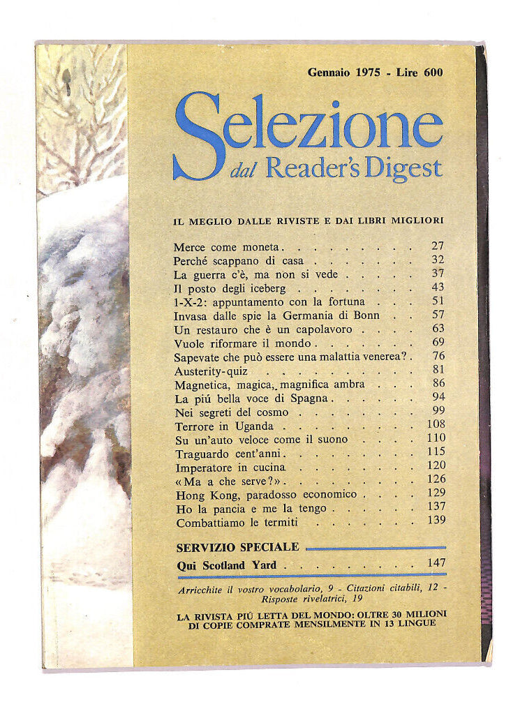 EBOND Selezione Del Reader's Digest 1975 Gennaio Libro LI013353