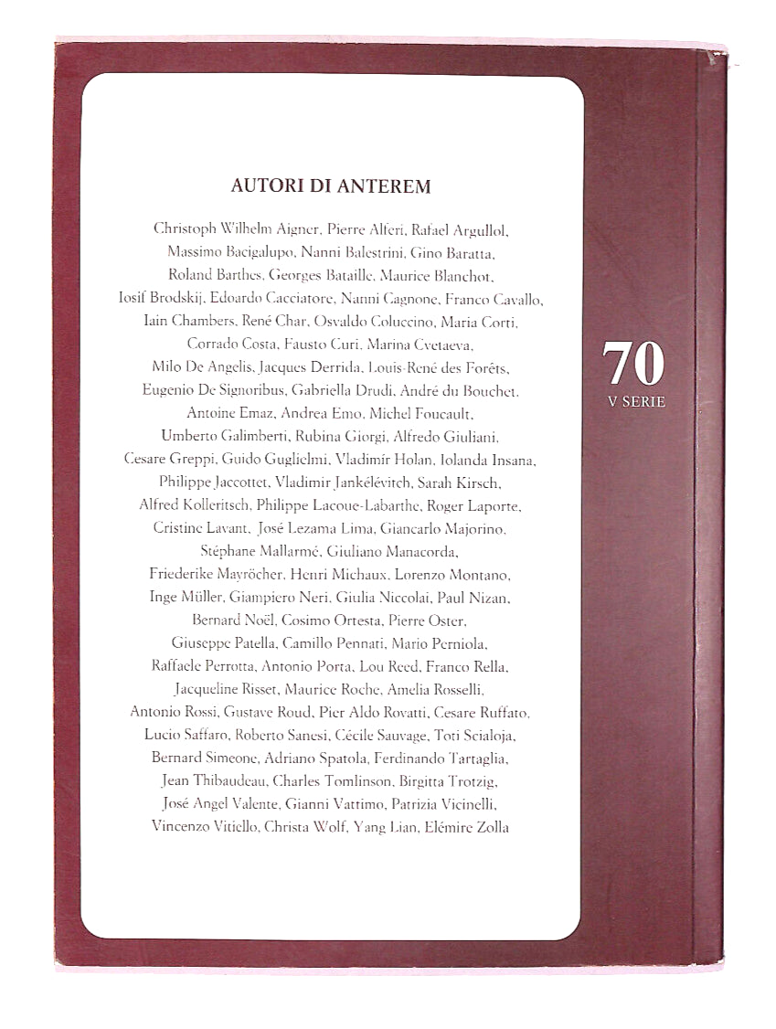 EBOND Nozione Di Ospitalita Rivista Di Ricerca Letteraria 70 Libro LI013510