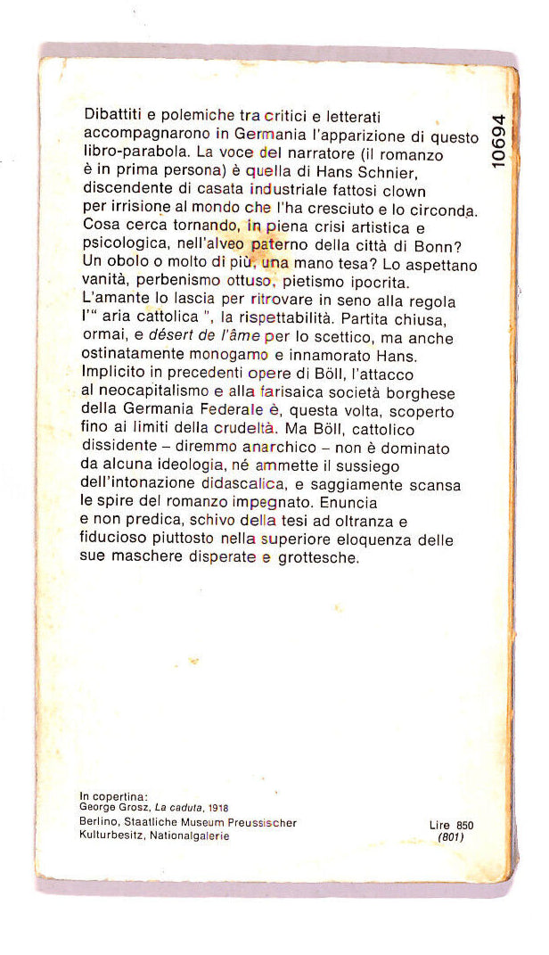 EBOND Opinioni Di Un Clown Di Heinrich Boll Libro LI013854