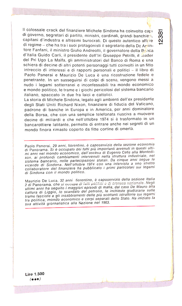 EBOND Crack Sindona La Dc Il Vaticano e Gli Altri Amici Libro LI013901