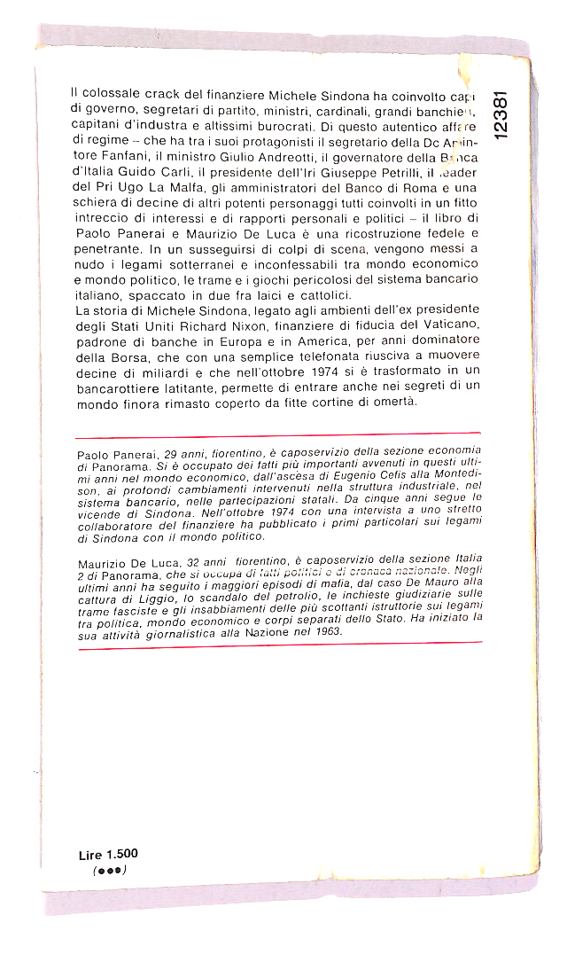 EBOND Crack Sindona La Dc Il Vaticano e Gli Altri Amici Libro LI013901