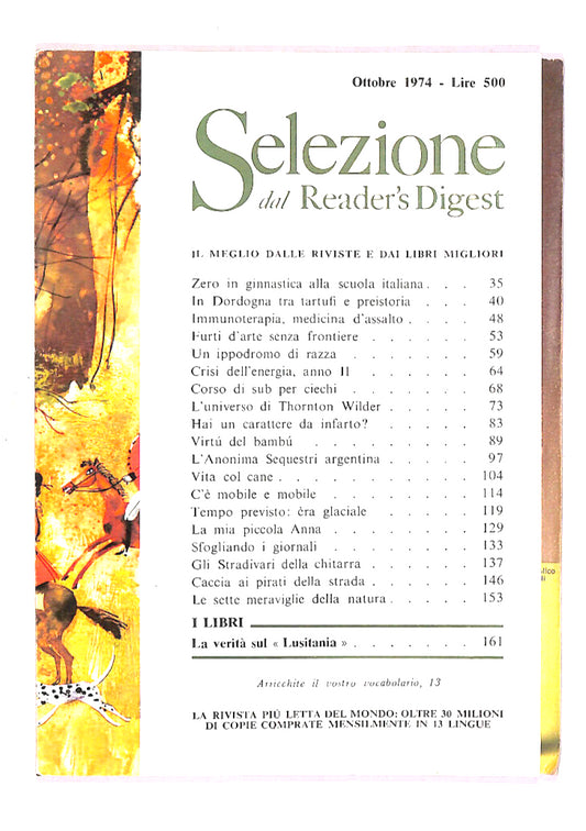 EBOND Selezione Del Reader's Digest 1974 Ottobre Libro LI013916