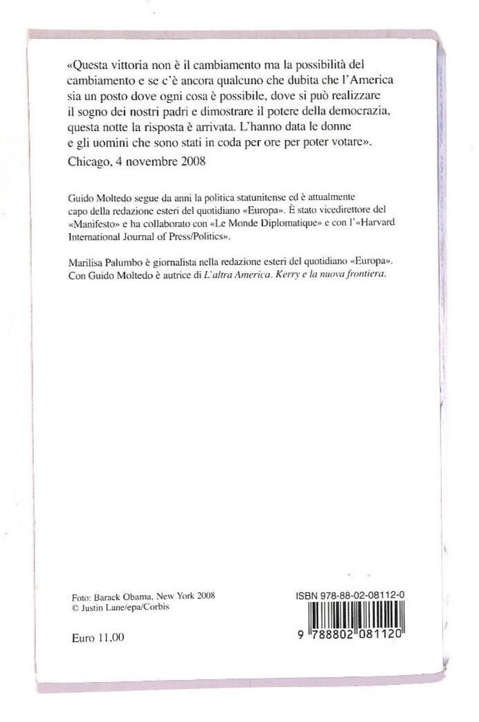 EBOND Barack Obama 44esimo Presidente Usa Di Guido Moltedo Libro LI014003