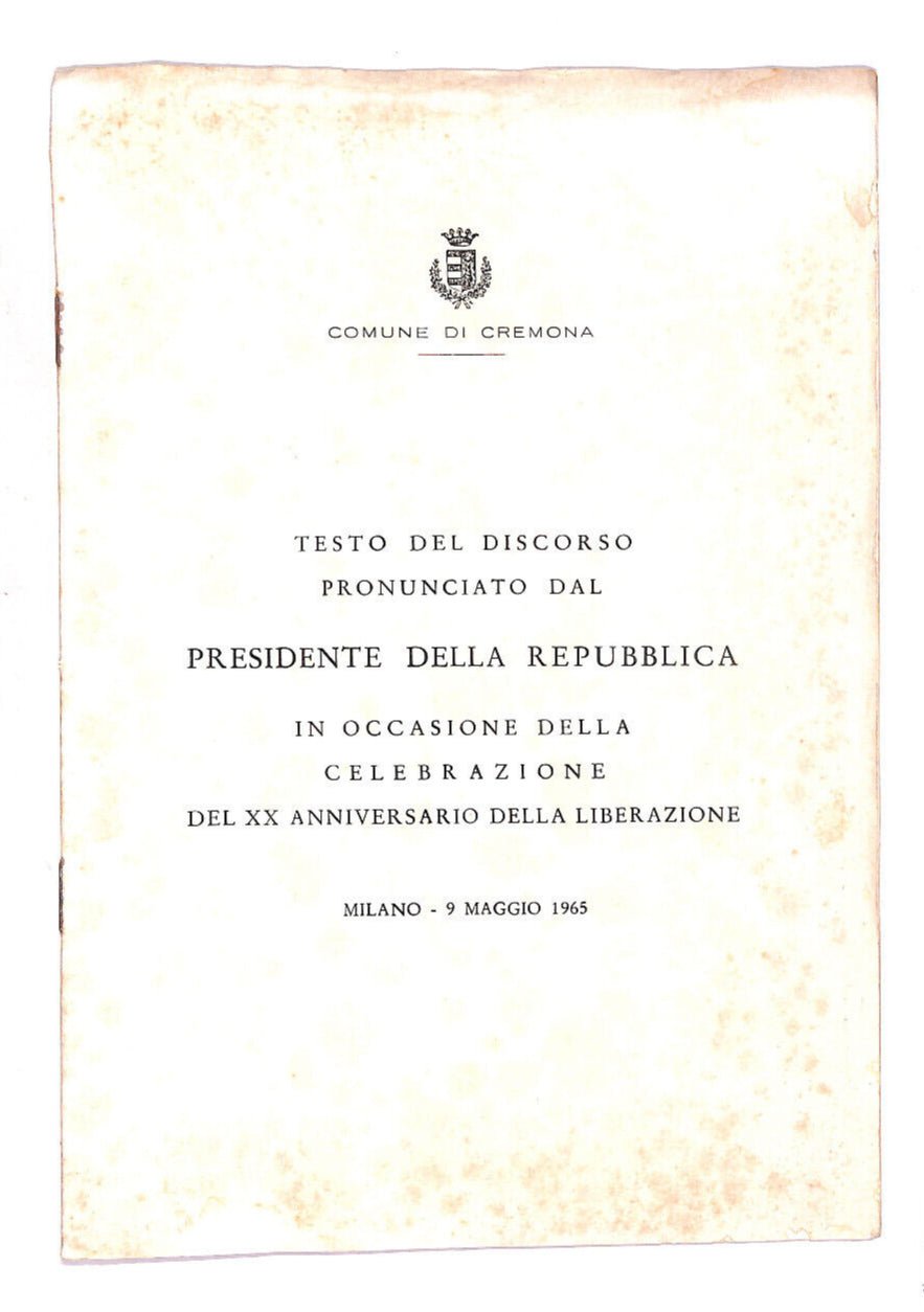 EBOND Testo Del Discorso Pronunciato Dal Presidente Della Repub.. Libro LI014057