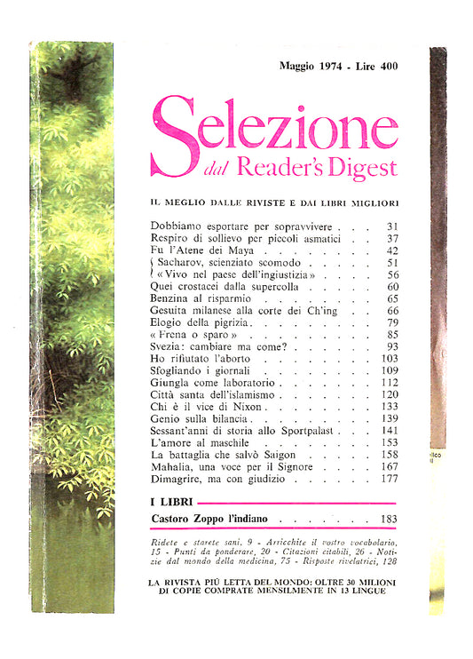 EBOND Selezione Del Reader's Digest 1974 Maggio Libro LI014064