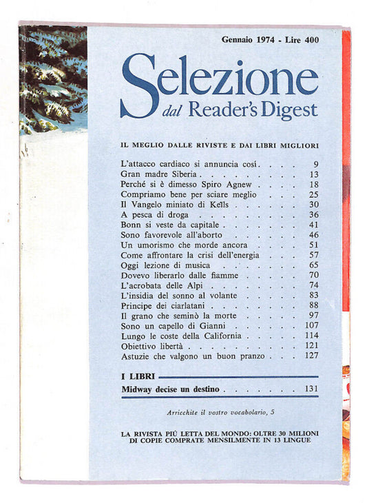 EBOND Selezione Del Reader's Digest 1974 Gennaio Libro LI014068