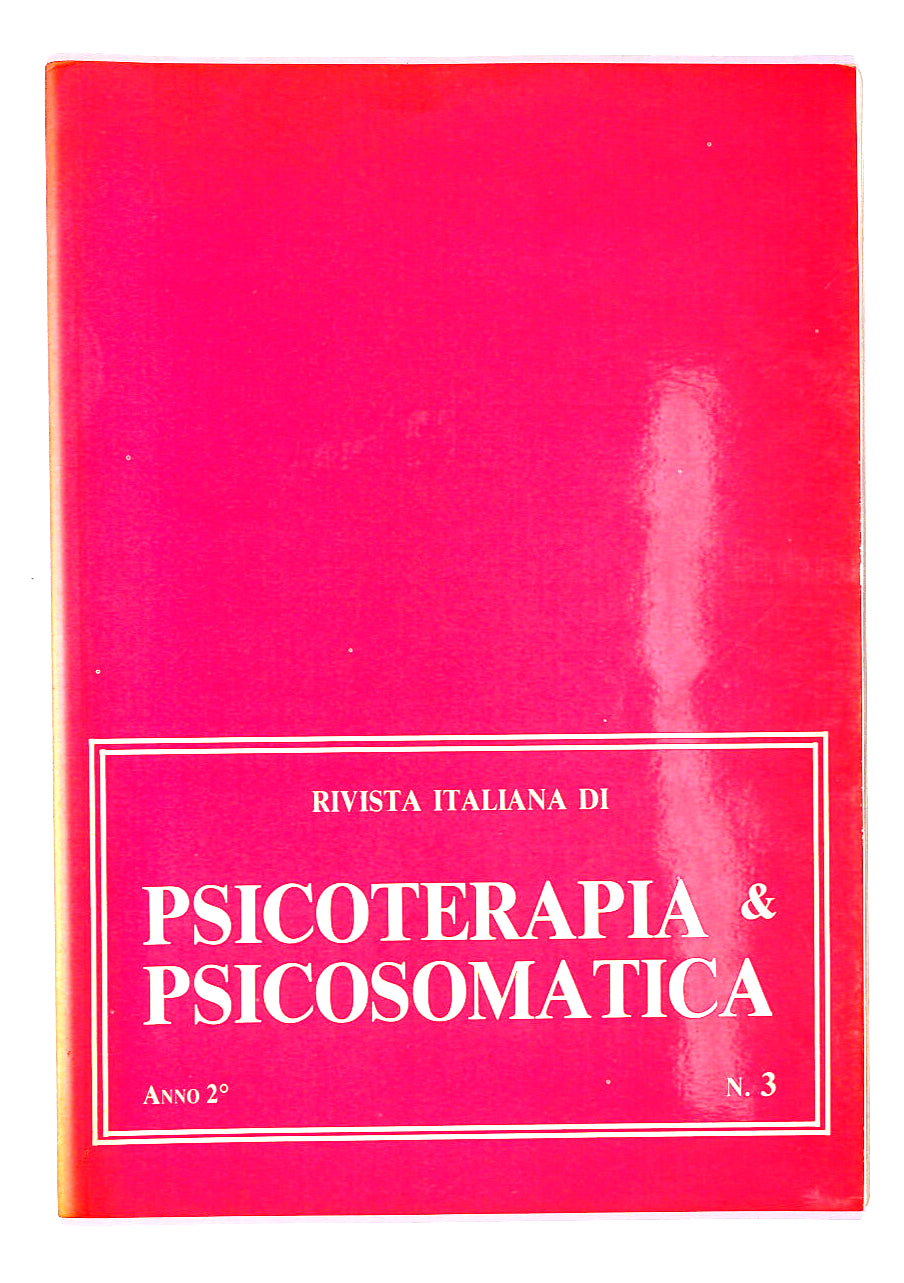 EBOND Rivista Italiana Di Psicoterapia e Psicosomatica N.3 Libro LI014101