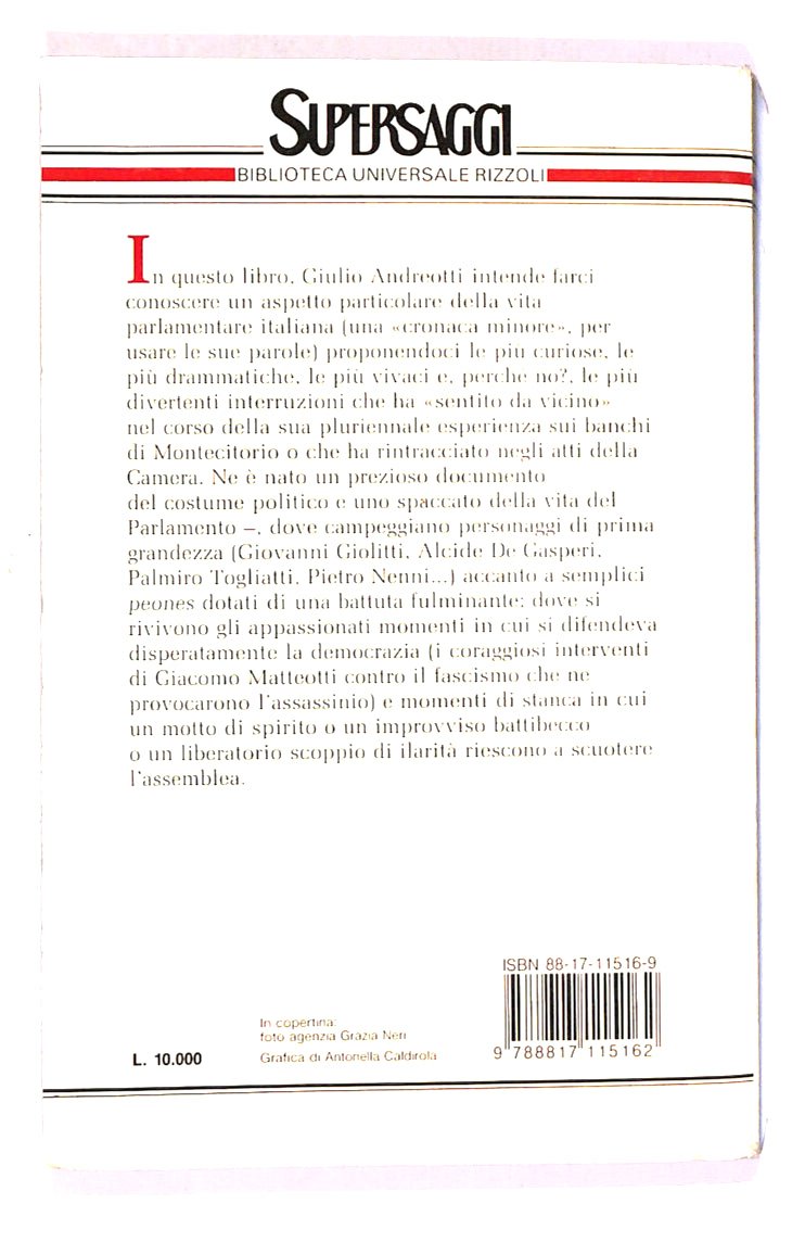 EBOND Onorevole, Stia Zitto Di Giulio Andreotti Libro LI014854