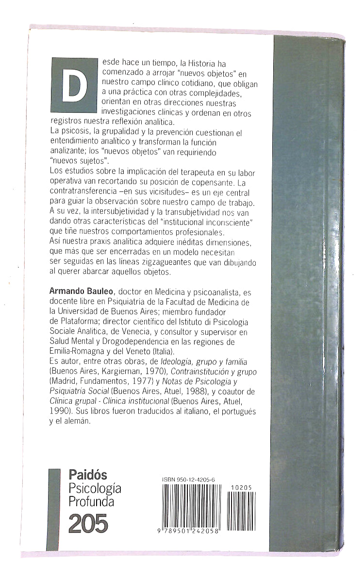 EBOND Psicoanalisis y Grupalidad Di Armando Bauleo Libro LI015057
