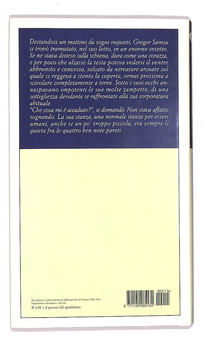 EBOND La Metamorfosi Di Franz Kafka Corriere Della Sera Libro LI016608