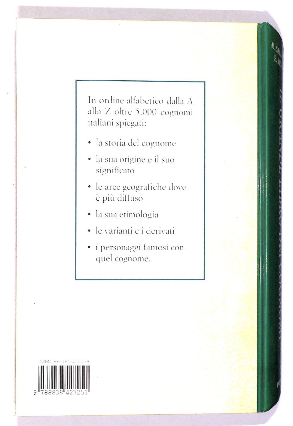 EBOND Il GrandeDei Cognomi Di Mario S. Gallini Libro LI017606