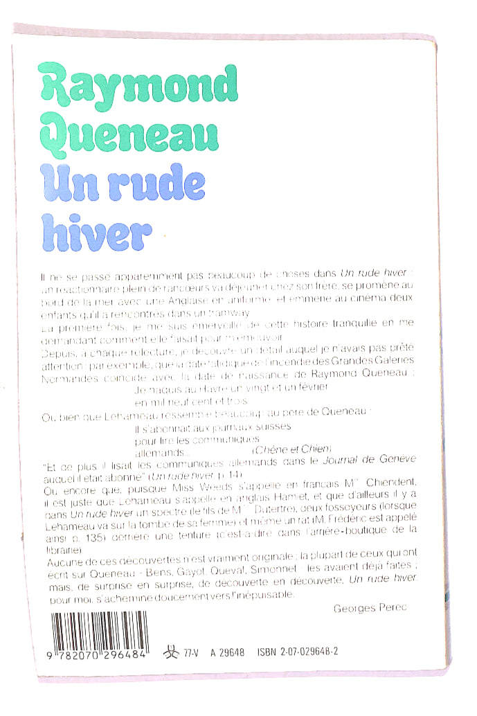 EBOND Un Rude Hiver Di Raymond Queneau Libro LI020002