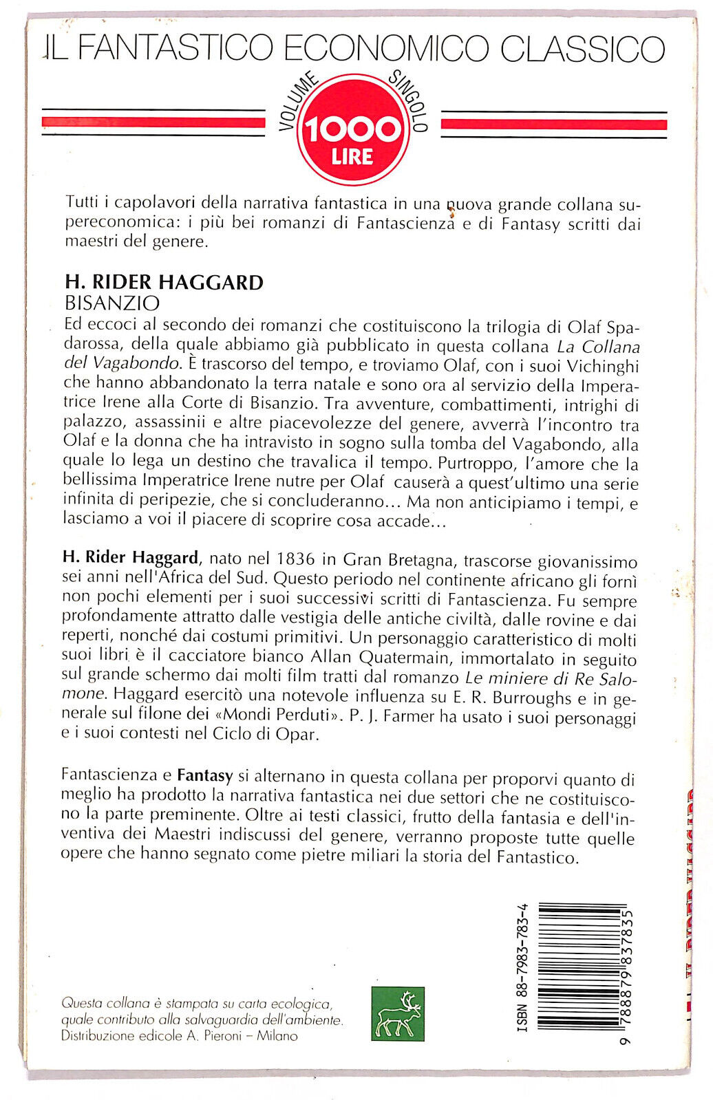 EBOND Bisanzio Fantastico Economico Classico Vol 33 Libro LI020466