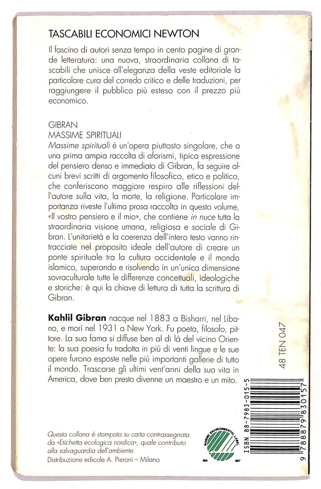 EBOND Massime Spirituali Di Gibran Tascabili Economici Vol 47 Libro LI020470